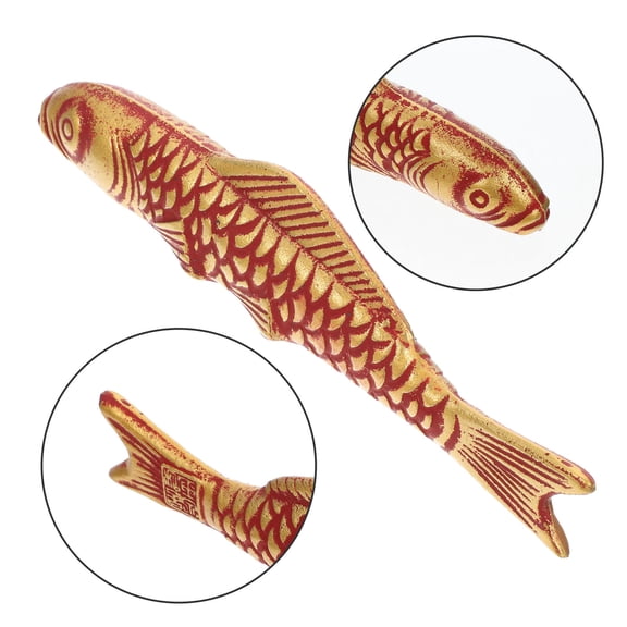 DEEPCRAFF Paper Weight Office Cast Iron Golden Red for Awards Ceremony 1Pcs 7.3x1.6in