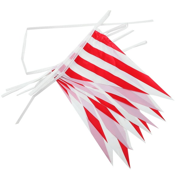 Hytrove Circus Theme Party Decorations Red White 1 Set 30m Including 48Pcs Small Pennant