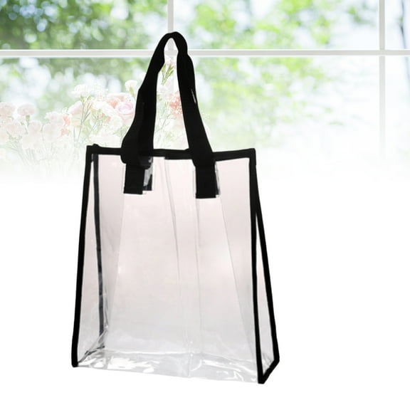 EXHUMKY Clear PVC Tote Bag 1Pc 7.9x5.5x2.4in