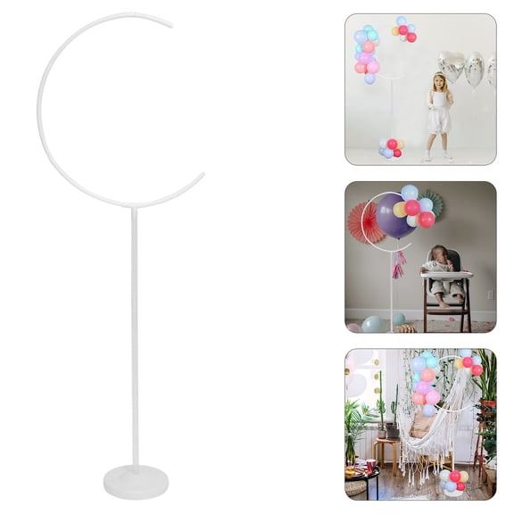 HEMOTON Clear Balloon Rack for Decoration Use Made of Plastic White Color Compact Size Lightweight and Reusable 1 Set