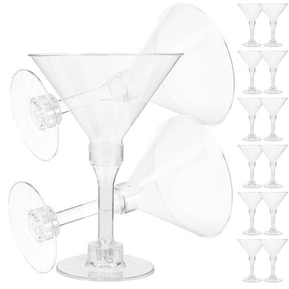 Phenofice Cocktail Cups Transparent 20Pack 5.5x3.7x3.7in Plastic Beverage Serving