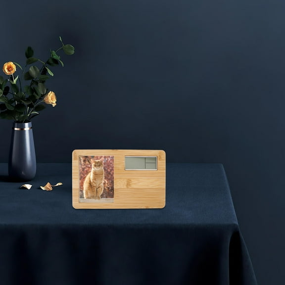 Hytrove Multifunctional Home Clock Mini Picture Frame Diy 1Set 8.9X5.6X0.4In