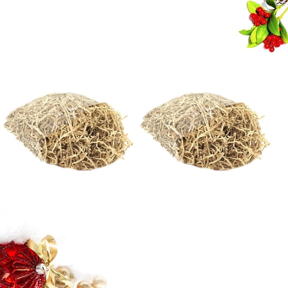 SOPOTUTU 2Pcs Coffee Crinkle Paper Shred for Basket Filling and Product Presentation