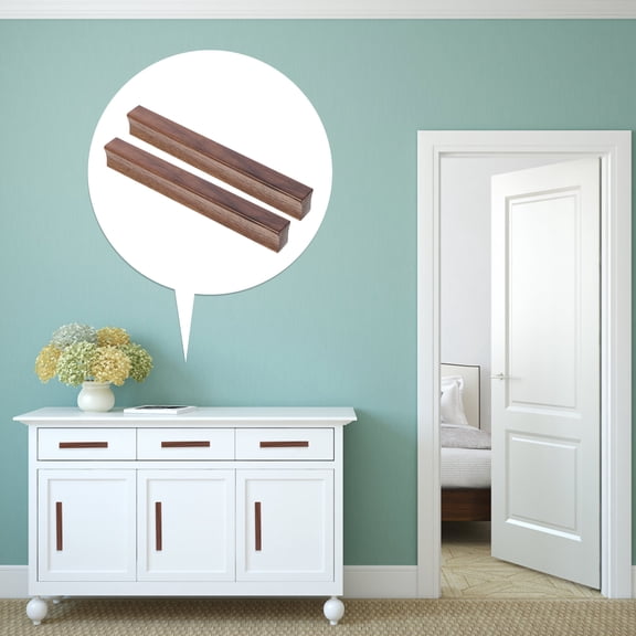 SOPOTUTU Wood Cabinet Handles with Smooth Rounded Edges, 2-Pack Furniture Pulls, Easy Installation, Modern Stylish Design