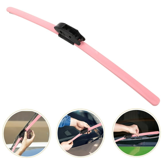 HEMOTON Colored Car Windshield Wipers Durable Rubber Universal Fit Smooth Wiping Easy To Install Water Removal Enhance Car Appearance