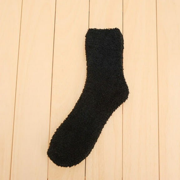 SOPOTUTU Men’s Soft Fleece Ankle Socks, 1 Pair Warm Cozy Winter Socks for Daily Comfort and All-Day Wear