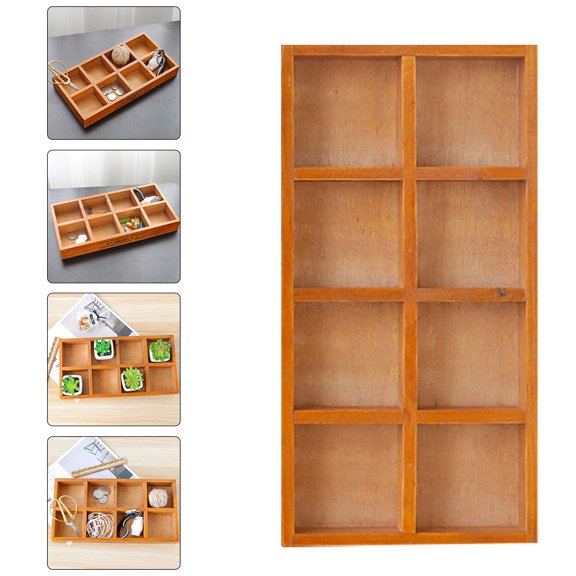 HEMOTON Chocolate Synthetic Material Storage Box for Desktop Use and Safe with Compartment Design 1pc