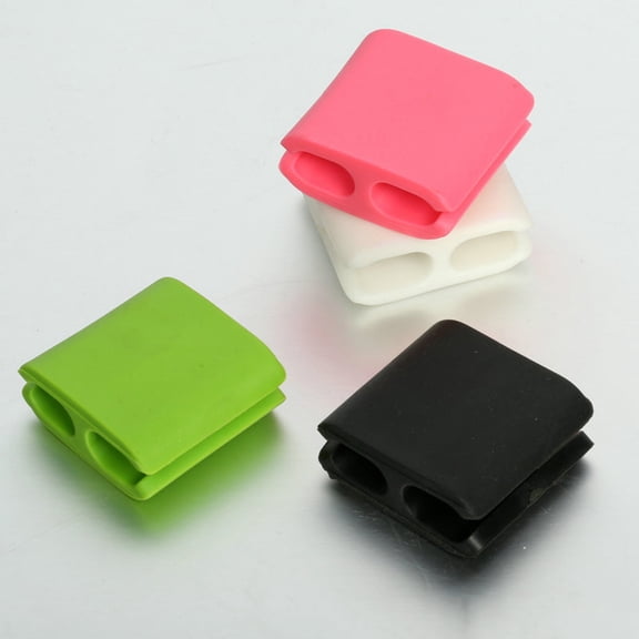 HEMOTON Creative Biscuit Shape Cable Organizer Made of Assorted Color Mini Size for All Cables 4 Pieces