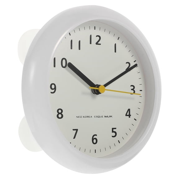HEMOTON Creative Mute Clock with Premium Plastic for Presenting Time on Desktop Orange 7.8 Inches