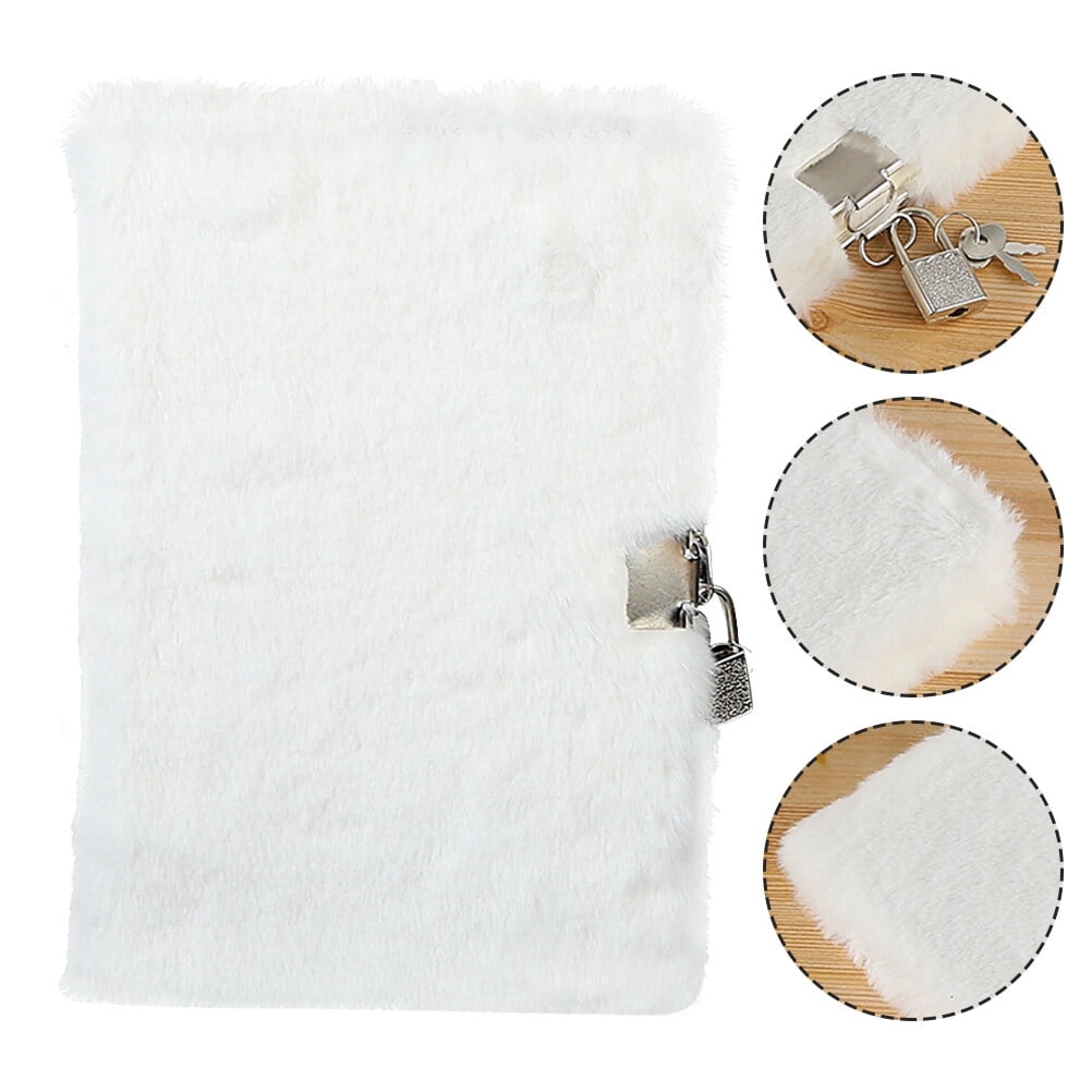 HEMOTON 1Pack Customizable Notebook for Students Featuring a Fluffy Cover Great for Drawing and Planning