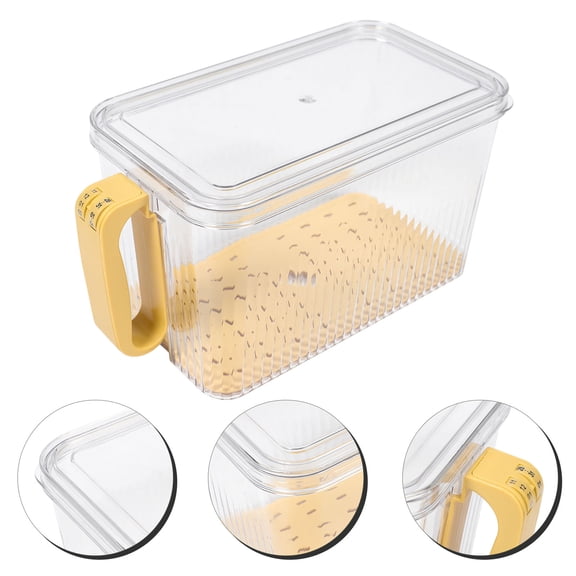 HEMOTON Crisper Refrigerator Loaf Cake Bread Storage Container