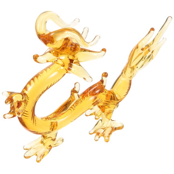 HEMOTON Crystal Dragon Statue Sculpture Decorative Figurine for Office Home Desk Display