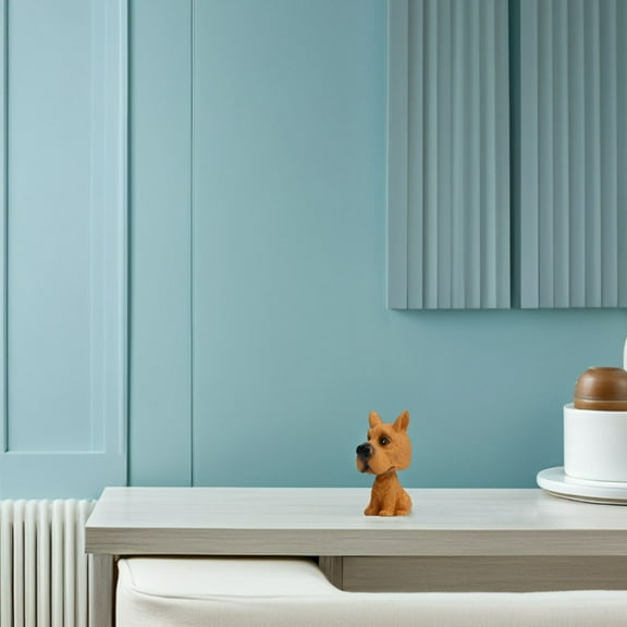 HEMOTON Cute Bobblehead Dog Ornaments for Car Interior Decor Resin Statue Assorted Color 2pcs