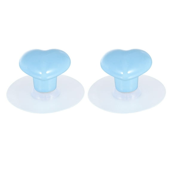 HEMOTON  Cute Heart Shaped Peach Holds Hands Suction Cup Hooks Cabinet Knobs
