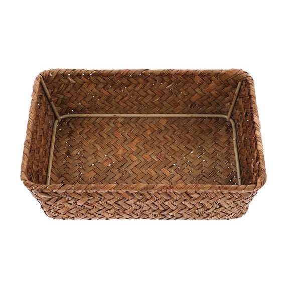 Hytrove Woven Grass Basket Orange 1Set 7.9x5.5x2.2In