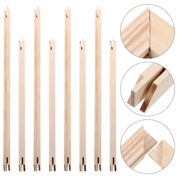 HEMOTON DIY Canvas Frames Set for Unframed Pictures Beige Synthetic Material 40cm and 50cm