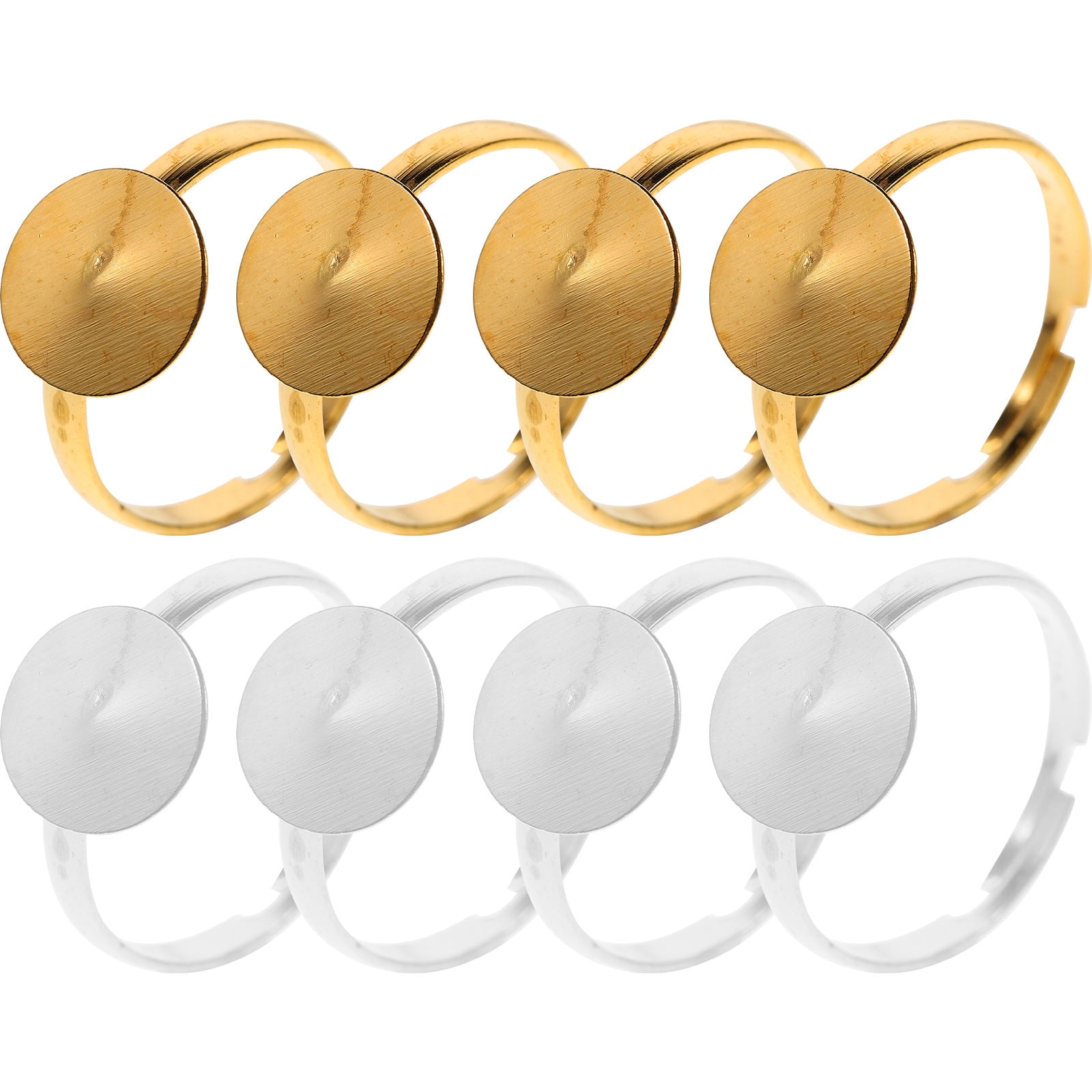 HEMOTON DIY Ring Bases for Creative Projects Assorted Color Metal ...