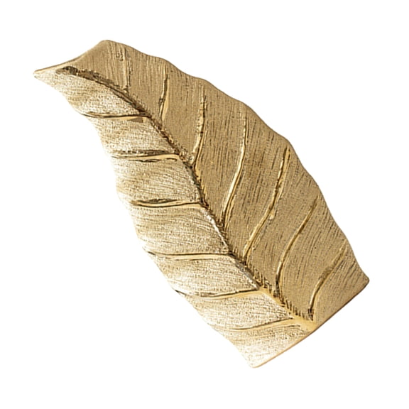Hytrove Well Crafted Ceramic Dried Flower Vase Golden Leaf Shape for Home Decor