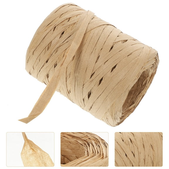SOPOTUTU Raffia Paper Craft Rope for Projects, Beige Color, 1 Roll, Natural Crafting Material for Arts and Crafts