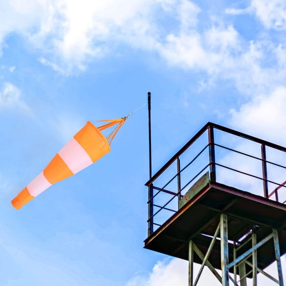 HEMOTON Decorative Flag Wind Direction Measurement Sock Outdoor Windsock Bag Windsocks Orange