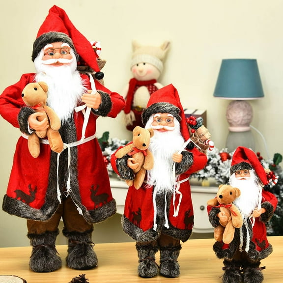 Phenofice Office Decoration Santa Claus Ornament Plastic 1Pc 11.8x3.9in