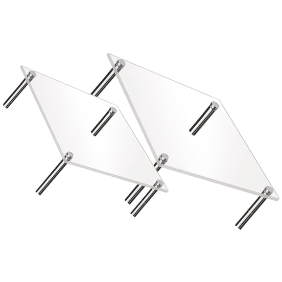 EXHUMKY 2-Pack Clear Acrylic Cake Display Stand with Metal Frame, Dessert Stand for Parties, Celebrations, and Events