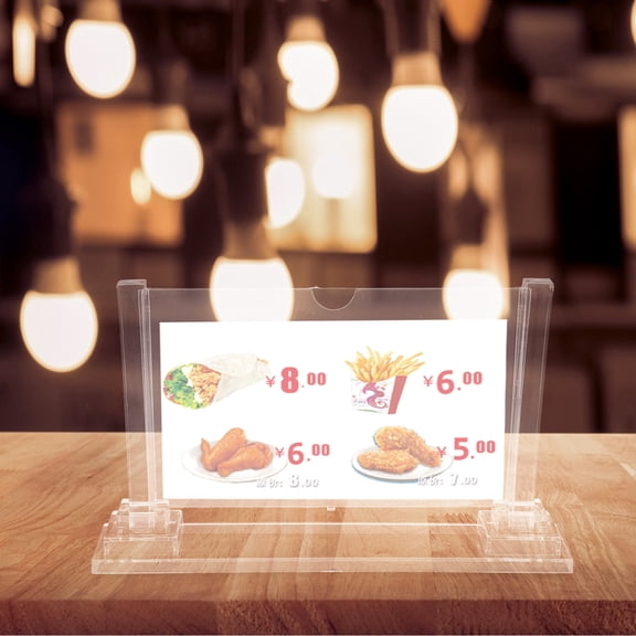 HEMOTON Desktop Display Sign Office 25.5X15X5CM Transparent