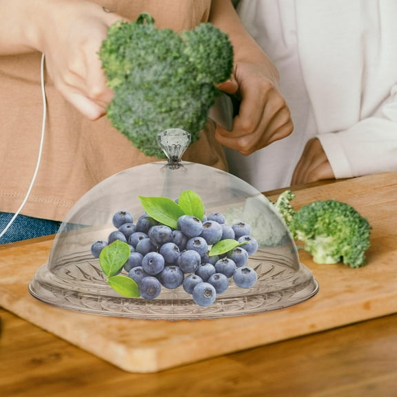 SOPOTUTU Transparent Cake Tray with Dome Cover, Pastry Serving Platter for Parties and Events, 1 Piece