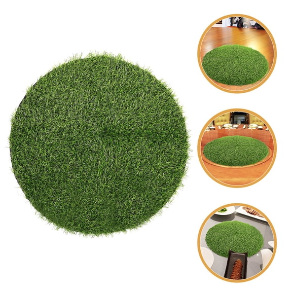 HEMOTON Dining Table Decoration Grass Lawn Turf along with Fake Green