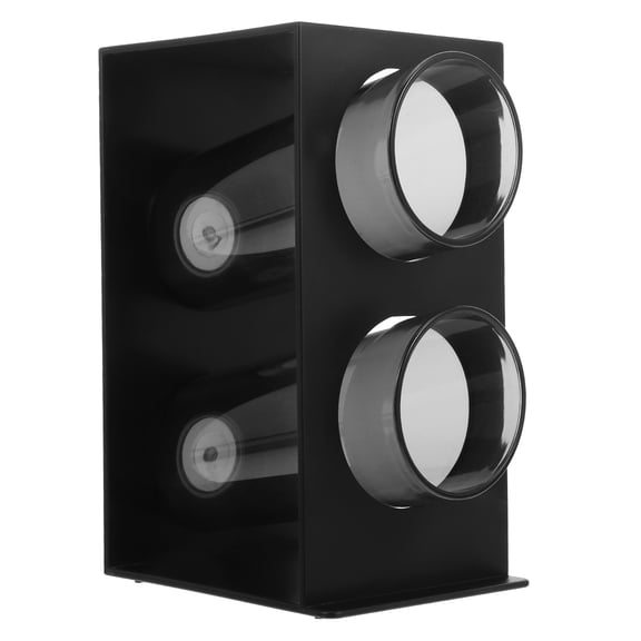 HEMOTON  Double Grid Pen Holder Desktop Organiser Modern Office Pretty Holds Black