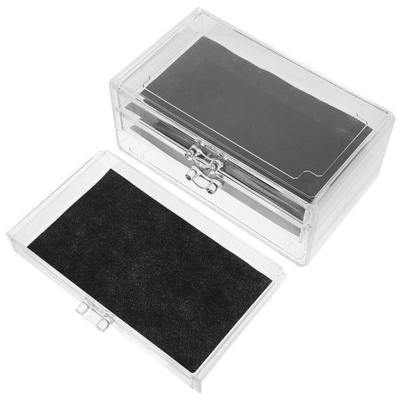HEMOTON Drawer Makeup Acrylic Storage Box 24.00X15.00X10.70CM