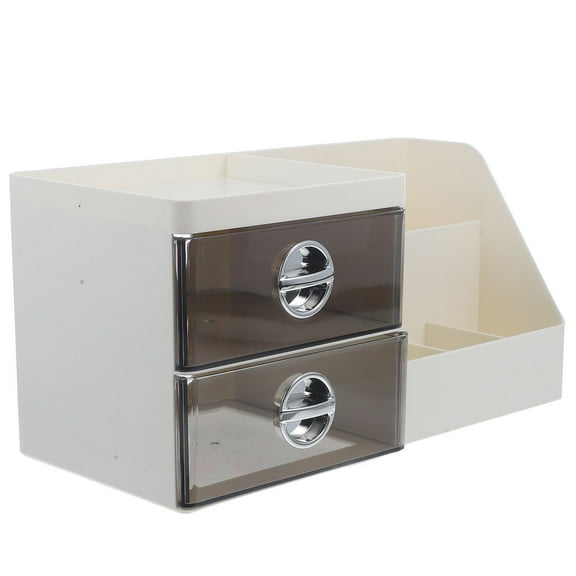 HEMOTON Drawer Type Storage Box Desk Organizer Stationery Storage Case Multi-use Stationery Organizer