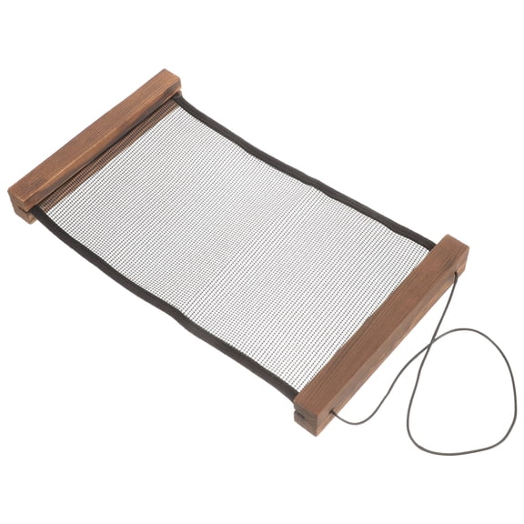 Hytrove Pin Display Rack Brown Wood 1Set 11.8X7.1X1.2In