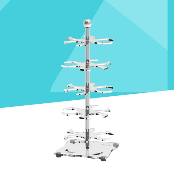 HEMOTON Egg Holder Tree for Storage and Display Acrylic Transparent with Sturdy Bottom for Kitchen Use 6.5 Inches