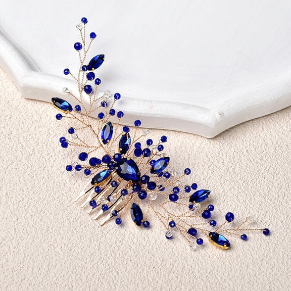 HEMOTON Crystal Hair Comb for Brides Wedding Headpiece Zinc Alloy Elegant Design Perfect for Special Occasions and Events