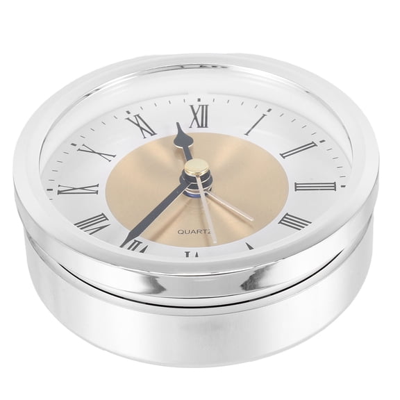 YOSADIER Vintage Quartz Clock Insert, Silver Metal, DIY Friendly, Precise and Stable