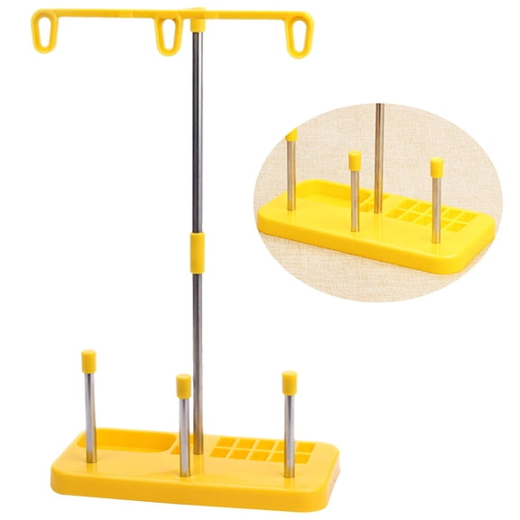 SOPOTUTU Sewing Thread Spool Holder Rack, Yellow Prevention Organizer for Home Embroidery and Sewing Users, 1 Set