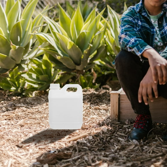 HEMOTON White Empty Gallon Jugs with Caps for Oil Storage Automotive Fluid Containers and Leak-Proof