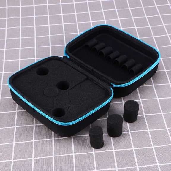 HEMOTON Large Capacity Travel Case for Essential Oils, Perfume, Lipstick Bottles - Portable Storage Box with Dropper Bottle Holder