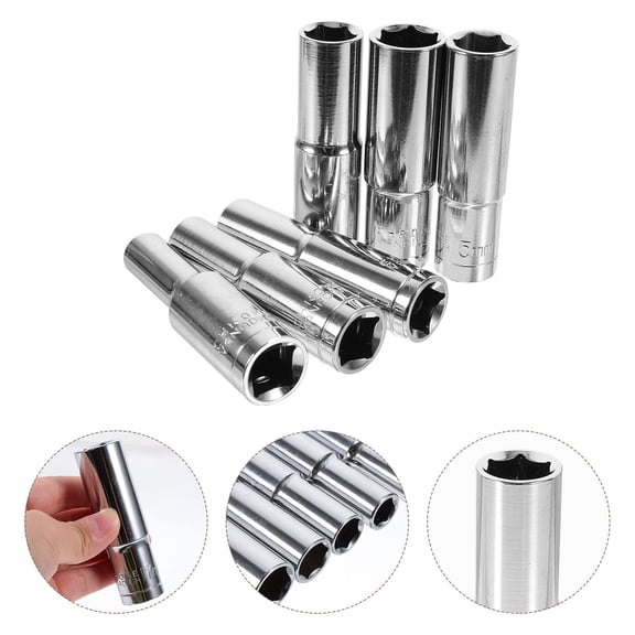 HEMOTON  Extension Bars Assorted Handle Drill Adapter Nut Drivers Screwdriver Silver