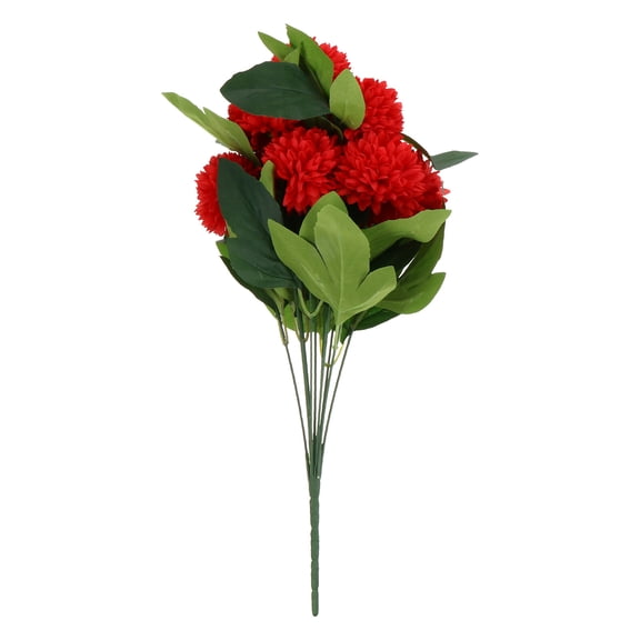 HEMOTON Fake Simulated Dandelion Bouquet Long-term Decorative Use Bride 49X19CM Red