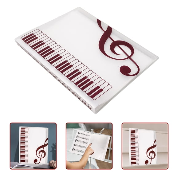 HEMOTON Office Sheet Music File Clip Organizer, Document Holder, Size 31x23.5x2.6CM for Easy Storage