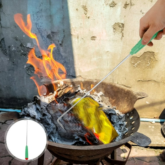 HEMOTON Fire Poker Fireplace Poker Handheld Fire Poker Fire Pit Fireplace Tool Convenient Campfire Poker