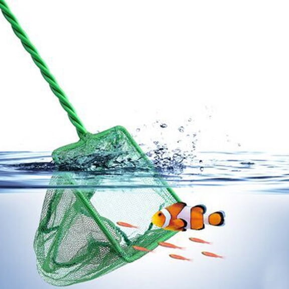 HEMOTON Fish Tank Net for Aquatic Plants and Small Fish Safe Non-Toxic with Durable Handle Green 7.87 Inches