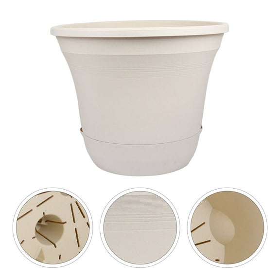 HEMOTON Flowerpot Outdoor Garden Large Floral Containers White