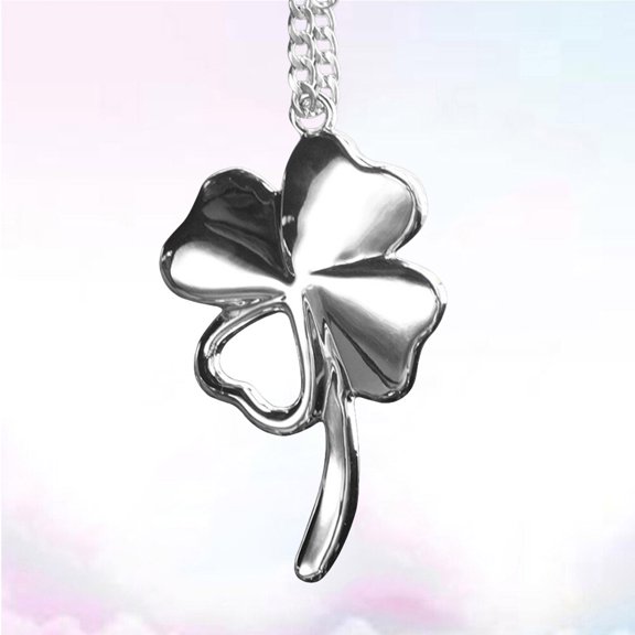 HEMOTON Four-leaf Car Interior Accessories Shaped Mirror Cars Man Miss Silver