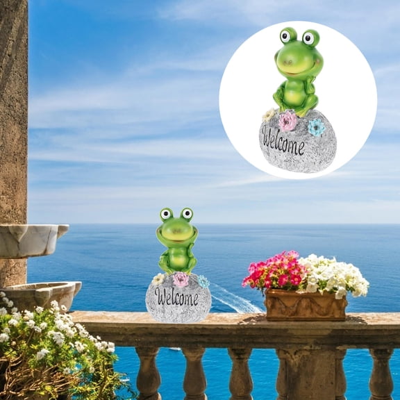 HEMOTON  Frog Statue Miniature Garden Decorations Micro Scene