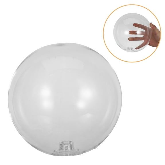 HEMOTON G9 Globe Glass Lamp Shade 180mm Threaded Dome Lampshade Light Fixture Cover Replacement for Pendant Lighting Chandeliers Wall Sconce