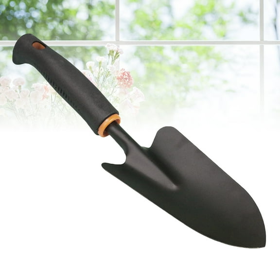 EXHUMKY Garden Shovel Heavy Duty Black Steel Spade for Digging and Lawn Care