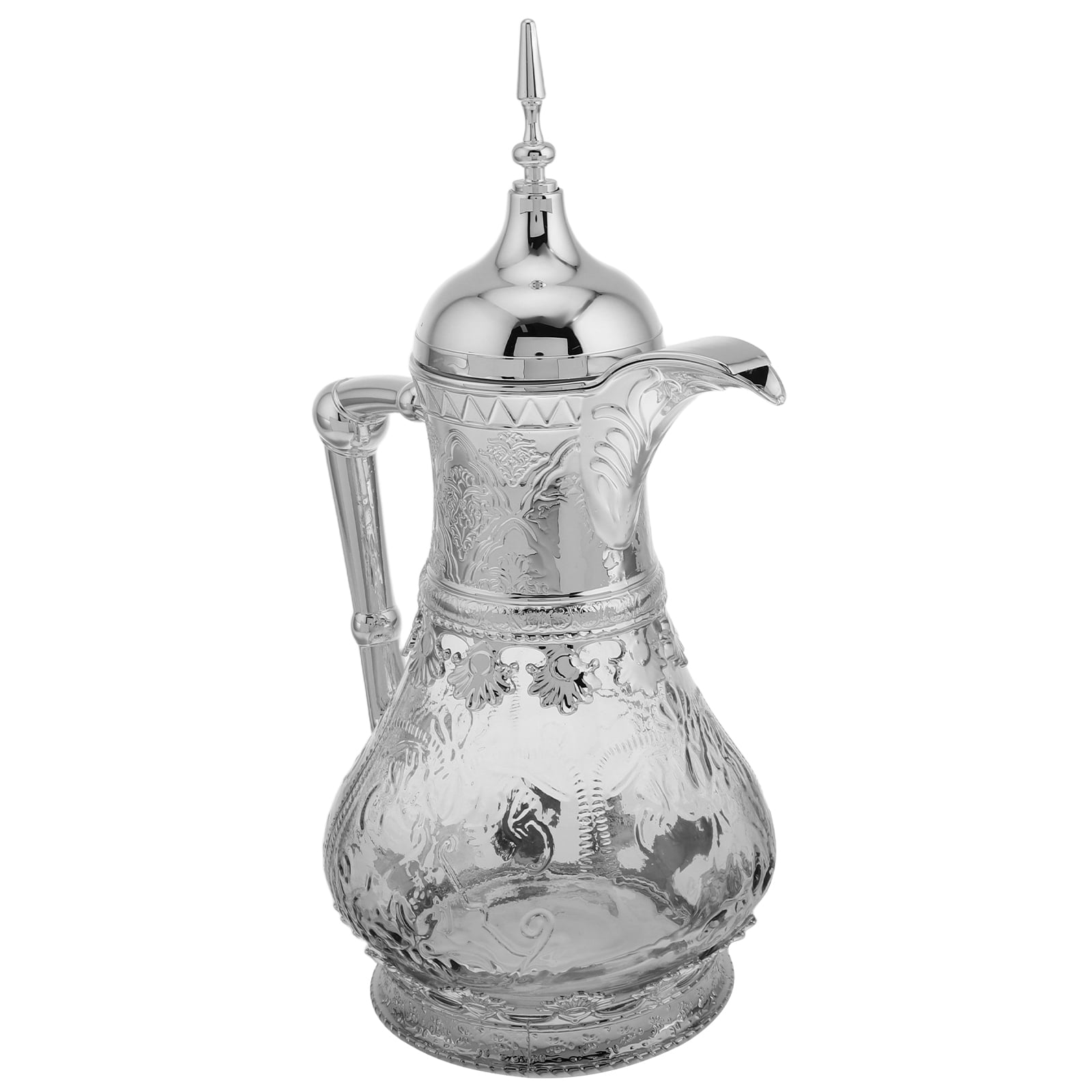 Hemoton Middle Eastern Style Glass Water Pitcher Large Capacity Tea Kettle Coffee Pot Suitable For Cold Water Juice Coffee Tea Beverages